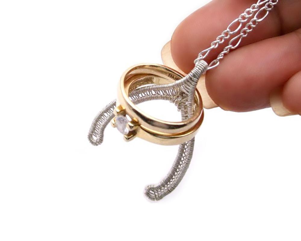 TINGN S925 Sterling Silver Ring Necklace Jewelry Holder Wedding Engagement  Anniversary Love Gift for Her Wife Girlfriend Fiancee - Walmart.com