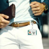 Man Wearing A Badge Reel On His Belt - 481