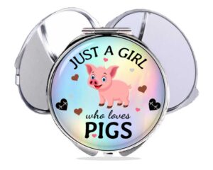 just a girl who loves donuts compact mirror, item sku - COMP424 D, variation images showing a sample of the design.