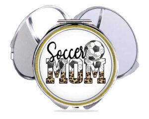 basketball mom compact mirror, item sku - COMP425 D, variation images showing a sample of the design.