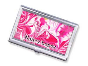 Business Card Case Boss Lady Gift Bus61 - Main Image, Front View To Show The Design Details. Created By Terlis Designs.