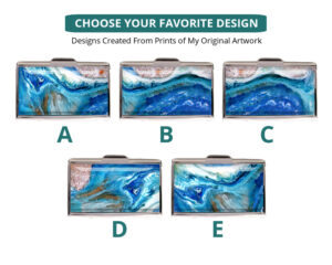 Business Card Case Work Friend Gift Bus139 5 Variations Image Showing The Design(S) You Can Choose From. Created By Terlis Designs.