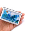 Business Card Holder Owner Gift Bus69, Laying On A woman's Hand To Show The Size. Designed By Terlis Designs.
