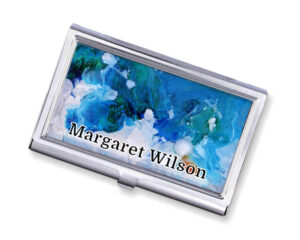 Business Card Holder Owner Gift Bus69 - Main Image, Front View To Show The Design Details. Created By Terlis Designs.