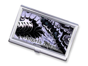 Credit Card Case New Job Gift Bus187 - Main Image, Front View To Show The Design Details. Created By Terlis Designs.