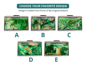 Credit Card Keeper Bus147 5 Variations Image Showing The Design(S) You Can Choose From. Created By Terlis Designs.