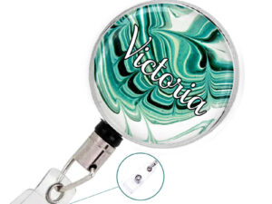 Id Badge Reel - Badr379 B, Front View To Show The Design Details. Created By Terlis Designs.
