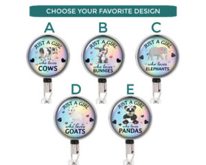 Just A Girl Who Loves Pandas Badge Reel - Badr421 Image Showing The Design(S) You Can Choose From. Created By Terlis Designs.