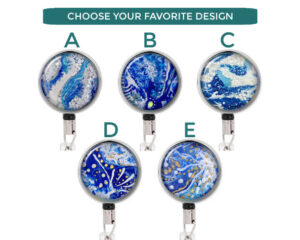 Medical Badge Reel - Badr100 Variations Image Showing The Design(S) You Can Choose From. Created By Terlis Designs.
