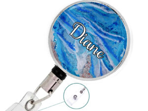 Medical Badge Reel - Badr444 C, Front View To Show The Design Details. Created By Terlis Designs.