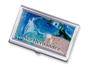 Ocean Art Credit Card Case Gift Bus60 - Main Image, Front View To Show The Design Details. Created By Terlis Designs.