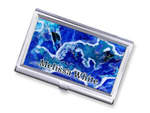 Ocean Art Credit Card Holder Bus140 - Main Image, Front View To Show The Design Details. Created By Terlis Designs.