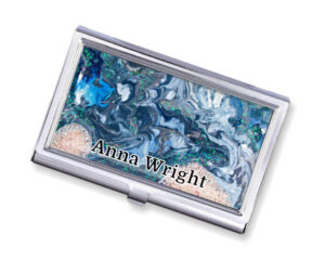 Ocean Art Credit Card Keeper Bus189 - Main Image, Front View To Show The Design Details. Created By Terlis Designs.
