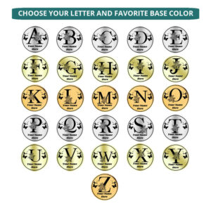 Variation with all Alphabets - SKU 416 letters, image showing the sample of the alphabets that you can choose from.