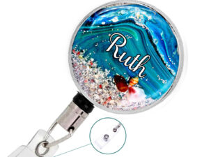 Registered Nurse Badge Reel - Badr443 B, Front View To Show The Design Details. Created By Terlis Designs.