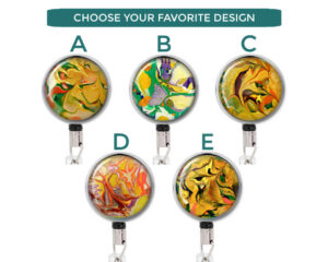 Retractable Badge Reel - Badr445 Image Showing The Design(S) You Can Choose From. Created By Terlis Designs.