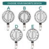 White Silver Animal Print Id Badge Reel - Badr455 Variations Image Showing The Design(S) You Can Choose From. Created By Terlis Designs.