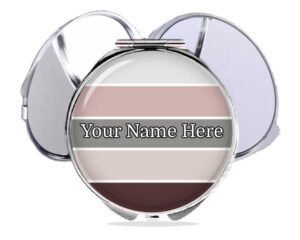 Custom Monogram Initial compact mirror personalized main image, front view to show the design details.