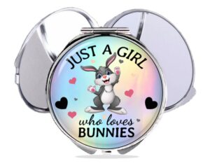just a girl who loves pandas compact mirror, item sku - COMP421 B, variation images showing a sample of the design.