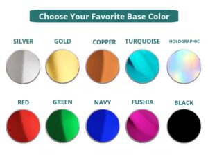Image showing the Vinyl base color swatches that can be used in your design