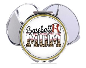 basketball mom compact mirror, item sku - COMP425 A, variation images showing a sample of the design.
