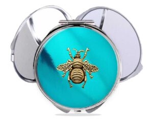 bumble bee compact mirror main image, front view to show the design details.