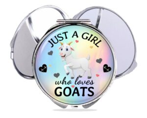 just a girl who loves pandas compact mirror, item sku - COMP421 D, variation images showing a sample of the design.