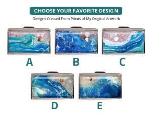 Pocket Credit Card Case Bus70 5 Variations Image Showing The Design(S) You Can Choose From. Created By Terlis Designs.