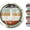Custom monogram folding handbag hook, item sku PURH437  , front view to show the design details, by terlis designs.