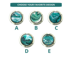 Custom name purse hook, item sku PURH379, image Showing the Design(s) you can choose from. Created by Terlis Designs.