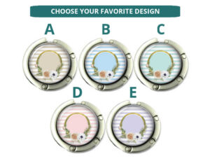 Pastel Stripe magnetic handbag holder, item sku PURH472, image Showing the Design(s) you can choose from. Created by Terlis Designs.