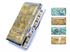 Weekly Pill Holder - PILB7 - main image, front view to show the design details, by terlis designs.