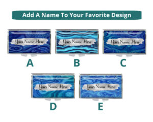 Custom Name 7 day Pill Container - PILB198, front view to show the design choices with an option to personalize with a name.