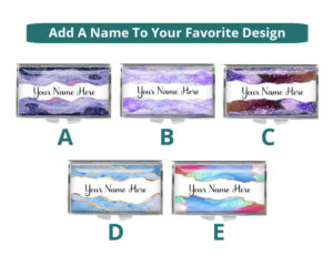 Custom Name Vitamin Pill Holder - PILB190, front view to show the design choices with an option to personalize with a name.