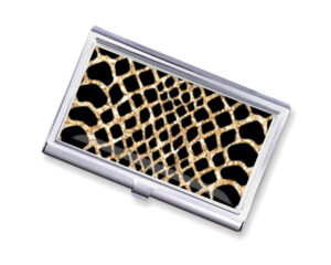 Custom Name business card holder - BUS197D - Variation Image, front view to show the design details, by terlis designs.