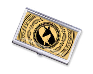 Yin Yang travel business card case - BUS418B2A - Variation Image, front view to show the design details, by terlis designs.