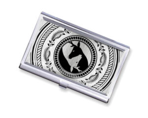 Yin Yang travel business card case - BUS418S2A - Variation Image, front view to show the design details, by terlis designs.