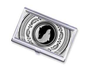 Yin Yang travel business card case - BUS418S2C - Variation Image, front view to show the design details, by terlis designs.