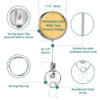 Badge Holder Features, 65cm fully extended, durable stainless steel cord with a sturdy back secured with a screw.