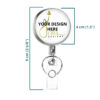 4cm Badge Holder Features, 9cm when it is not extended