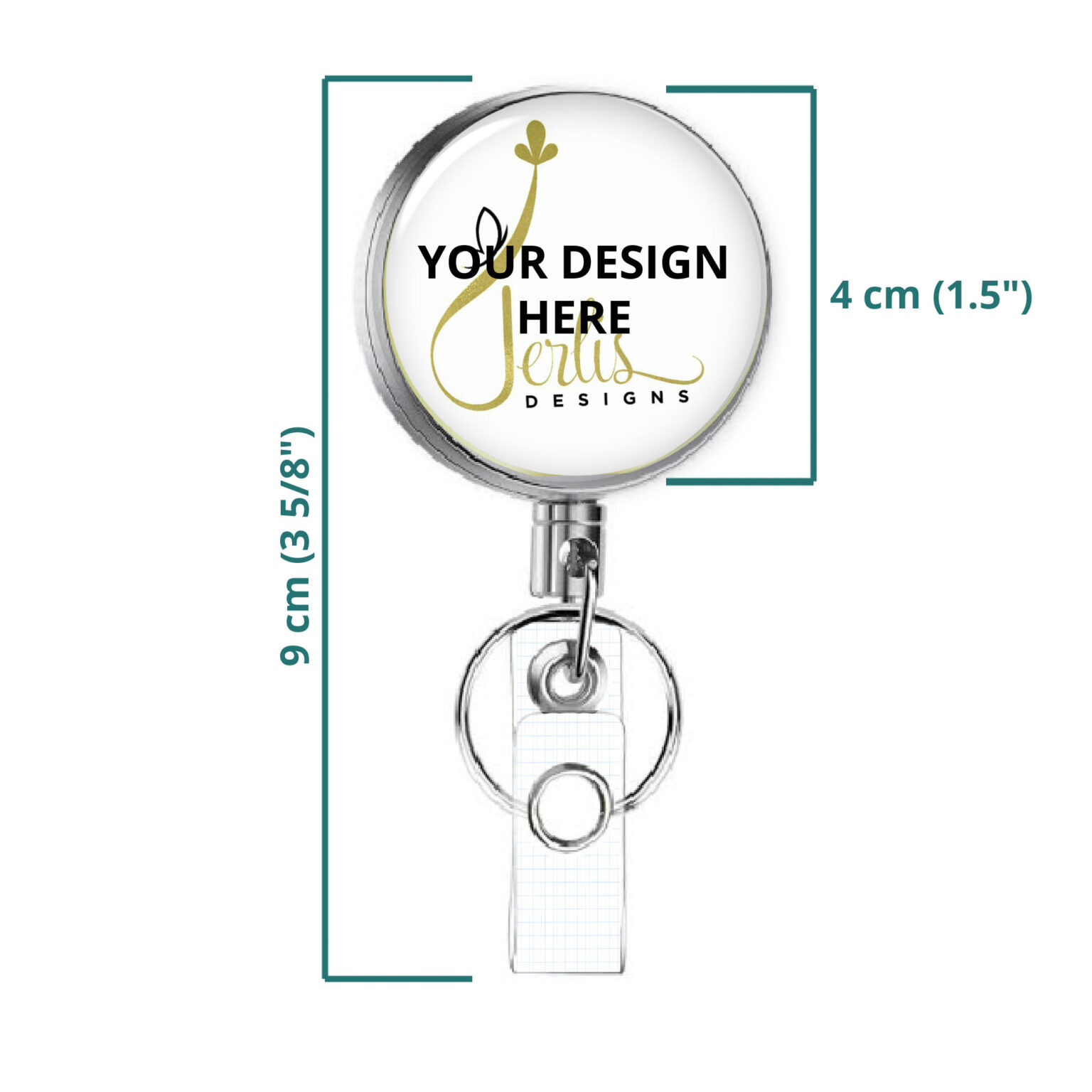 Custom name badge holder gift personalized teacher badge reel