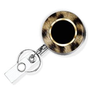 Animal Print retractable badge reel - BADR447A - Variation Image, showing The Design(s) You Can Choose From. Created By Terlis Designs.