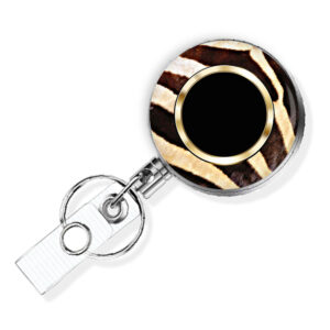 Animal Print retractable badge reel - BADR447E - Variation Image, showing The Design(s) You Can Choose From. Created By Terlis Designs.