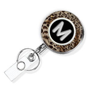 Animal Skin RN badge reel - BADR449A - Main Image front view to show the design details. Created by Terlis Designs.