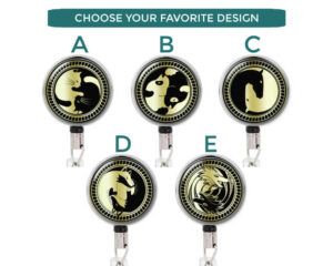 Badge Clip - Design Choices - BADR418G1, Image Showing The Design(S) You Can Choose From. Created By Terlis Designs.
