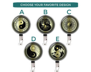 Badge Clip - Design Choices - BADR418G3, Image Showing The Design(S) You Can Choose From. Created By Terlis Designs.