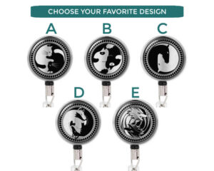 Badge Clip - Design Choices - BADR418S1, Image Showing The Design(S) You Can Choose From. Created By Terlis Designs.