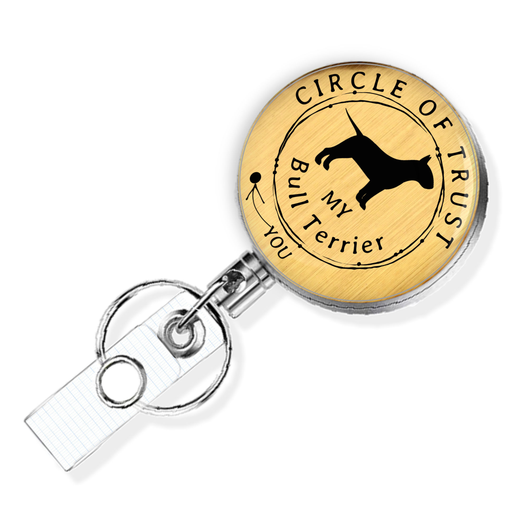 Circle of Trust Nurse pediatrics badge reel, Dog Mom custom name