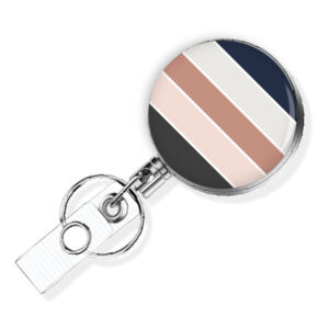 Custom Monogram Initial retractable badge reel - BADR440B - Variation Image, showing The Design(s) You Can Choose From. Created By Terlis Designs.