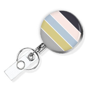 Custom Monogram Initial retractable badge reel - BADR440E - Variation Image, showing The Design(s) You Can Choose From. Created By Terlis Designs.
